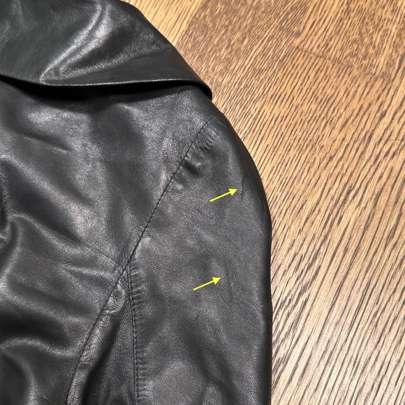 Marni Lambskin Lamb Leather Peplum Assymetrical Black Jacket Womens 40 - Picture 9 of 16